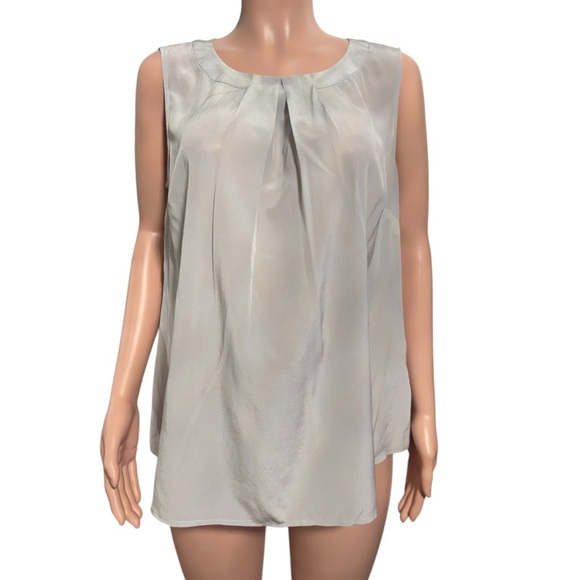 NWT TALBOTS Women's Silk Sleeveless Gray Top - Picture 2 of 12